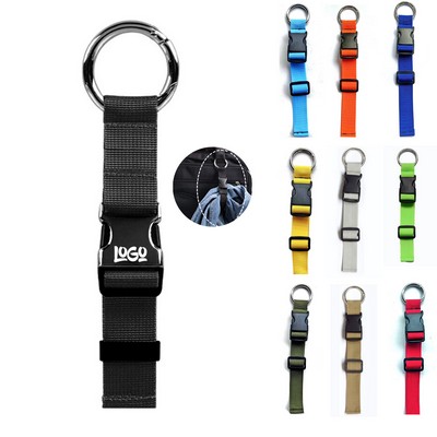 Adjustable Hands-Free Nylon Luggage Strap with Buckle Clip