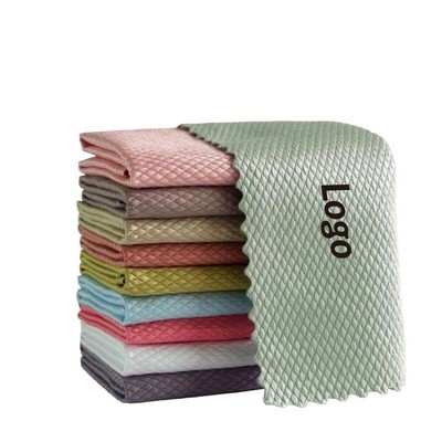 Diamond Weave Microfiber Cleaning Cloth for Home and Kitchen