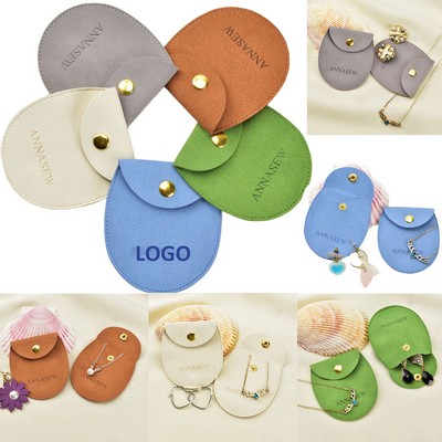 Button-Closure Jewelry Pouch