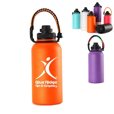 50 Oz. Insulated Sport Water Bottle With Paracord Handles