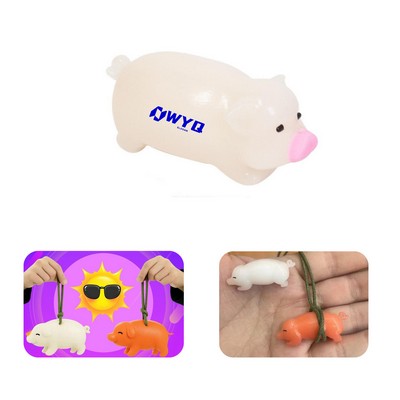 3.3"*1.4"Color-Changing Suckling Pig-shaped Car Pendant