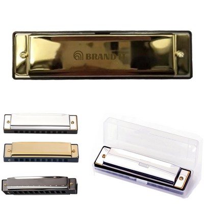 10 Holes Blues Harmonica With Case