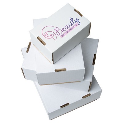 Full Color White Display Mailer Box w/Outside Imprint (12" x 9" x 4")