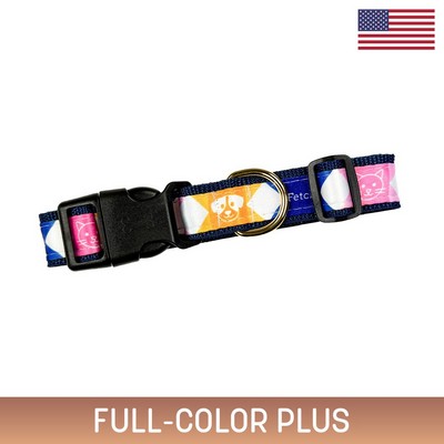 1" Sublimated Pet Collar w/ Gold-Colored Hardware
