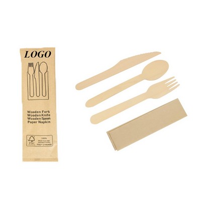 Disposable Wooden Utensil Set