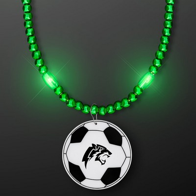 Still-Light Beads With Soccer Ball Medallion - BLANK