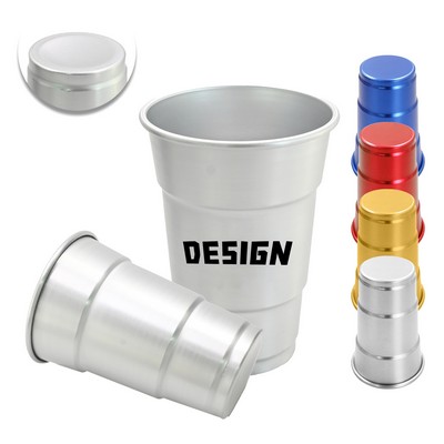 16 Oz Aluminum Reusable Stadium Party Beer Cup