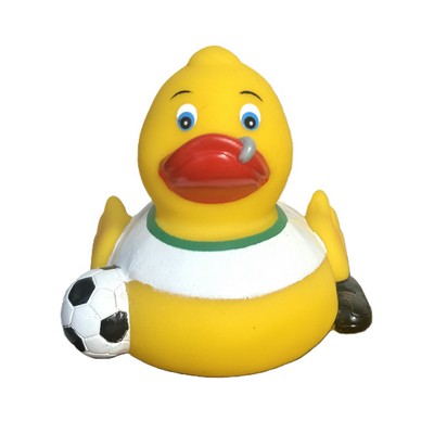 Rubber Sizzling Soccer Duck