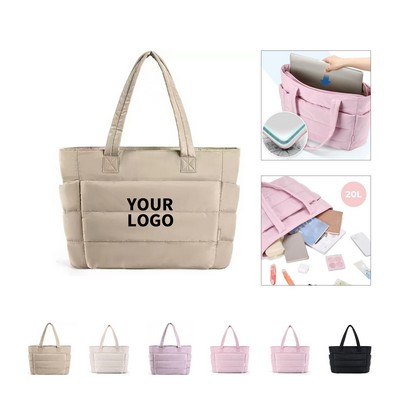 Lightweight Quilted Handbag With Soft Cushion Structure