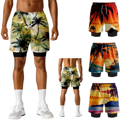 Tropical Beach Sport Shorts