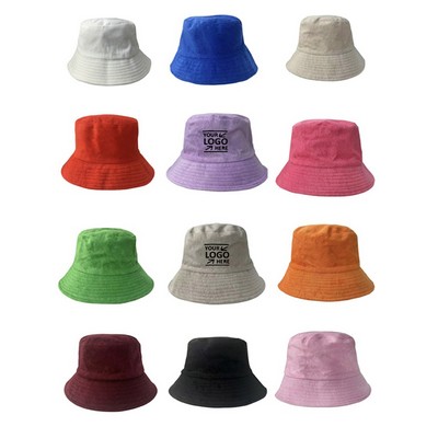 Cute Travel Terry Cloth Bucket Hat