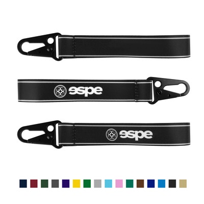 1" Nylon Wrist Lanyard Keychain Strap with Carabiner Clip