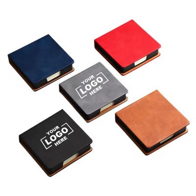 PU Faux Leather Sticky Notepads Dispenser Case