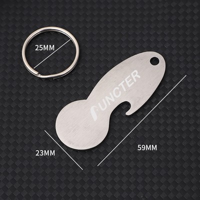 Portable Stainless Steel Token Keychain Shopping Coin