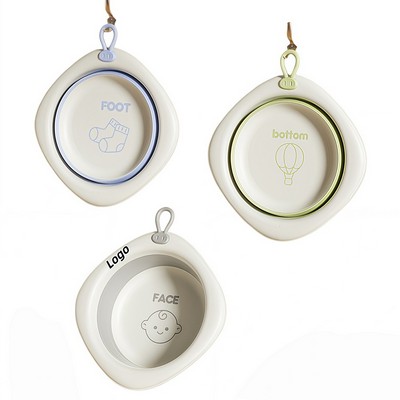 Foldable Baby Face Washing Basin for Infant Care
