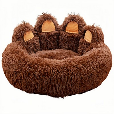 Plush Winter Pet Bed for Cats and Large Dogs with Soft Fleece Lining
