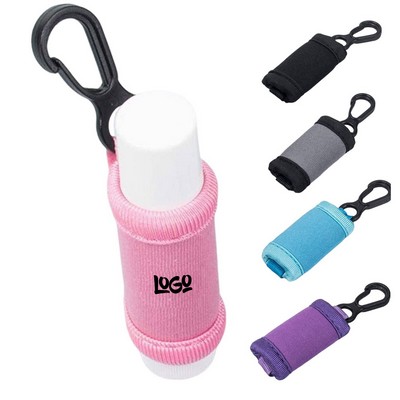Lip Balm Sleeve Neoprene with Key Chain Clip