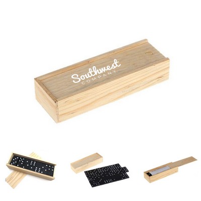 Classic Mini Wooden Dominoes Toy