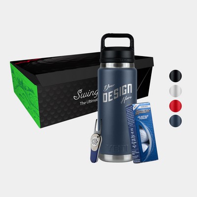 26 Oz YETI® SS Water Bottle, Srixon® Golf Balls & Pitchfix® Icon Divot Tool Gift Set