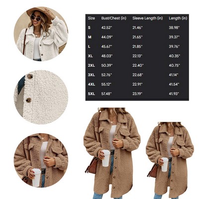 Women's Classic Lapel Button Coat (S-5XL)