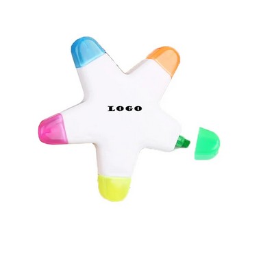Star-Shaped Highlighter with Multiple Colors