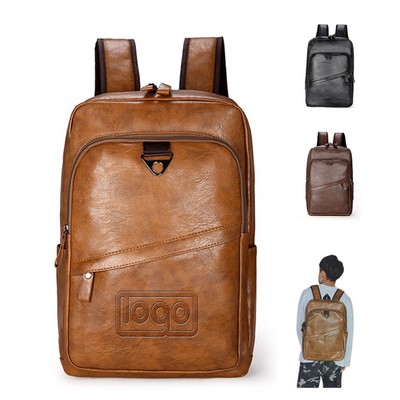 PU Leather Shoulder Backpack