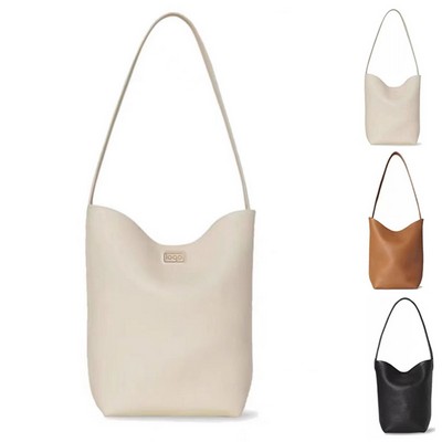 Large Capacity Genuine Leather Commuter Tote Bag