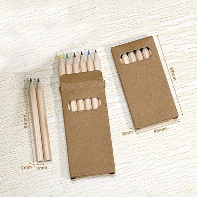 6 Colors Mini Colored Pencils Set