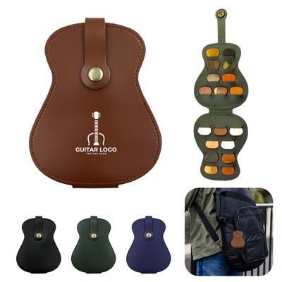 Large Capacity Guitar Leather Embroidered Pick Bag
