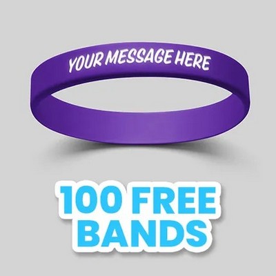 1'' Custom Debossed Colorfilled Wristband