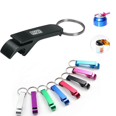 Aluminum Keychain Bottle w/ Can Opener