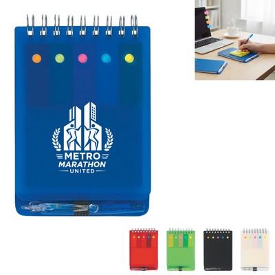 Promotional Jotter with Sticky Notes, Flags, Pen & 80 Sheets