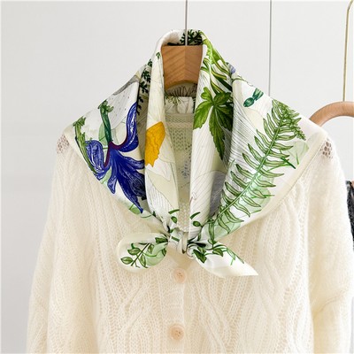 Custom 22" x 22" 100% Mulberry Silk Bandana Silk Satin Neck Scarf