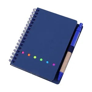 Spiral Notebook With Sticky Notes And Flags