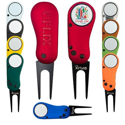 Flix Pro 2.0 Divot Tool w/ Removable Domed Ball Marker