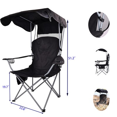 Shade Canopy Folding Camp Chair
