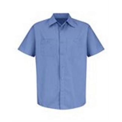 Red Kap Men's Tall Industrial Stripe Short Sleeve Work Shirt - SB22T