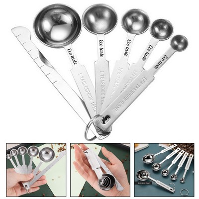 Stainless Steel Measuring Spoon Set with Leveler