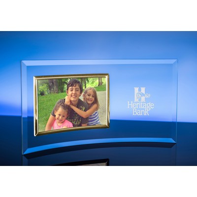 Horizontal Picture Frame w/Gold Trim (3.5" x 5")