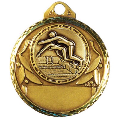 Stock Diamond Struck 2" Medal- Swimming Female