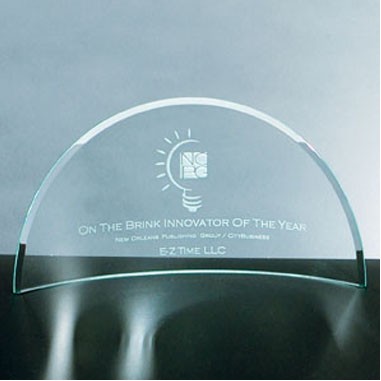 Beveled Moon Award (Sandblasted)