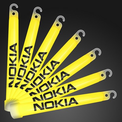 6 inch YELLOW Glow Sticks - PRINTED