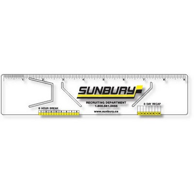 .020 Clear Plastic Logbook Ruler, Stock Shape LBR9 (2"x9.25"), Spot Color