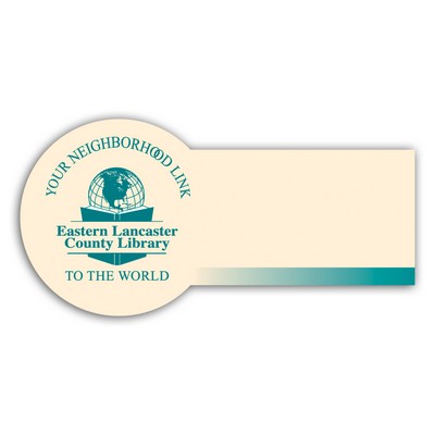 Laminated Name Badge (2"X4") Rectangle W/Round End - No Personalization