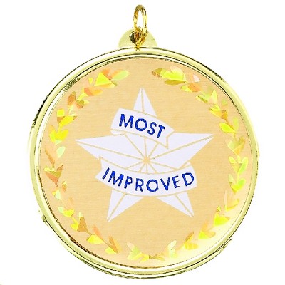 2 ¼" TM Series Academic Medal w/Most Improved Mylar Insert