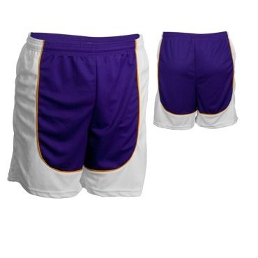 Adult Dazzle Short w/ Contrast Front & Back Panel & Piping (7" Inseam)