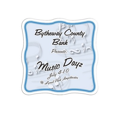 Wavy Paper Window Sign (Approximately 8"x8")