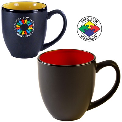 14.5 Oz. Black & Red HiLo Bistro Mug - Dishwasher Safe - Precision Spot Color