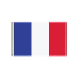 36"W x 24"H National Flag, France, Single-Sided