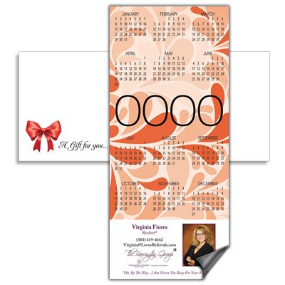 Magnetic Calendar with Envelope - Tangerine
